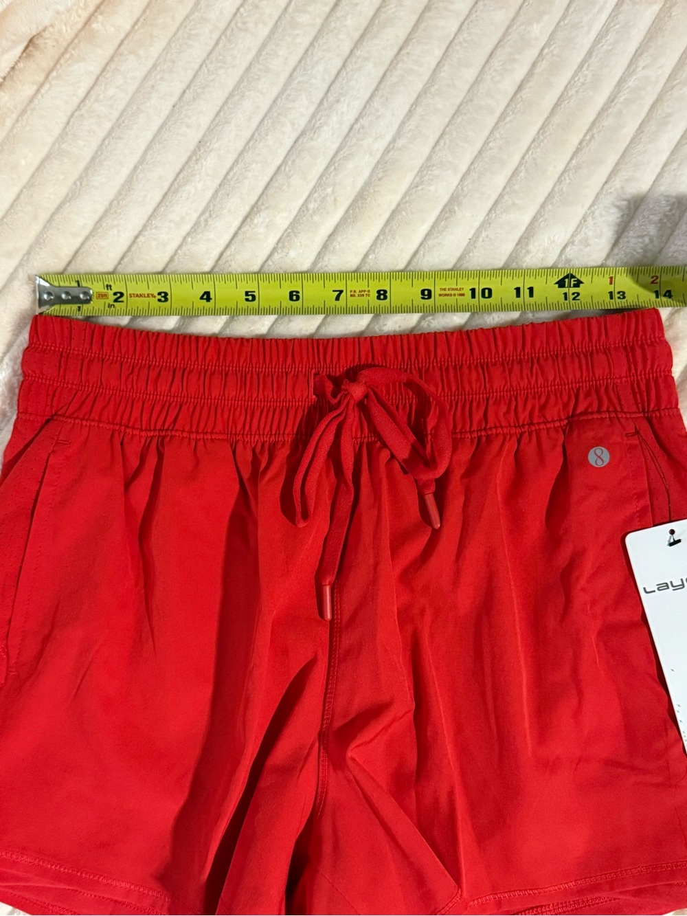 Layer 8 Red Athletic Shorts with Drawstring Waist NWT - Picture 5 of 8